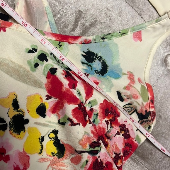 H&M sleeveless crossover back high low watercolor print dress - Picture 8 of 13